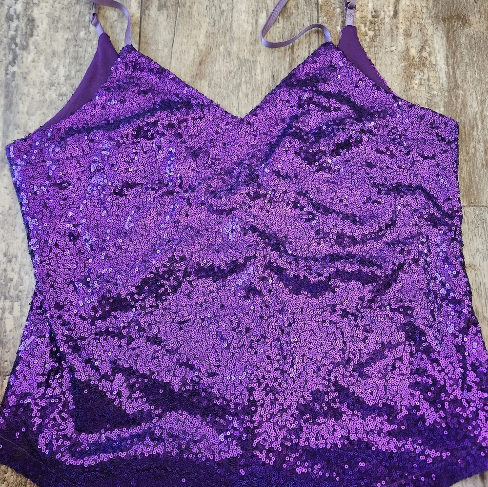 Sequin purple halter